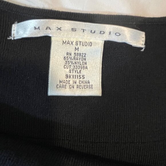 Max Studio Black Cap Sleeve Bandage Dress M Womens stretch - Picture 2 of 8